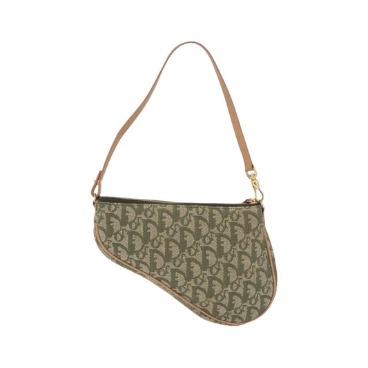 Christian Dior Saddle Canvas, Khaki, Canvas, Handbag