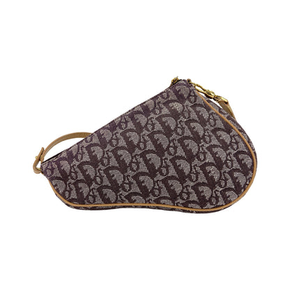 Christian Dior Saddle Canvas, Brown, Canvas, Handbag