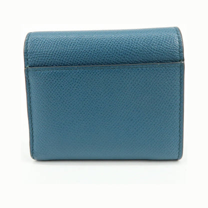 Christian Dior Saddle Flap Leather, Blue, Leather, Wallet