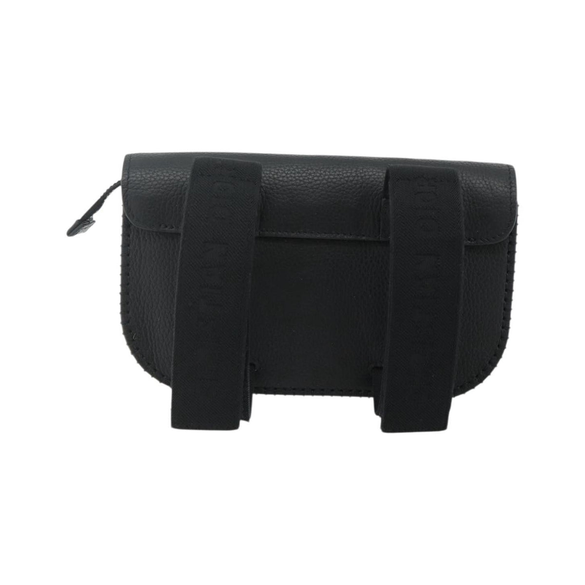 Christian Dior Saddle Pouch Belt Leather, Black, Leather, Clutch