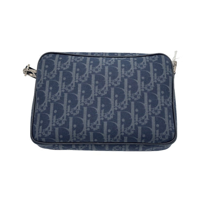Christian Dior Saddle Tripple Oblique Canvas, Black, Denim, Crossbody Bag