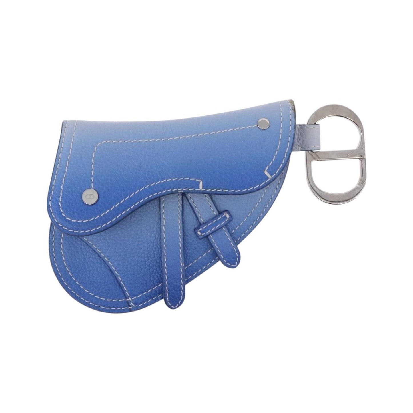 Christian Dior Saddle Wristlet Clutch Leather, Blue, Leather, Clutch