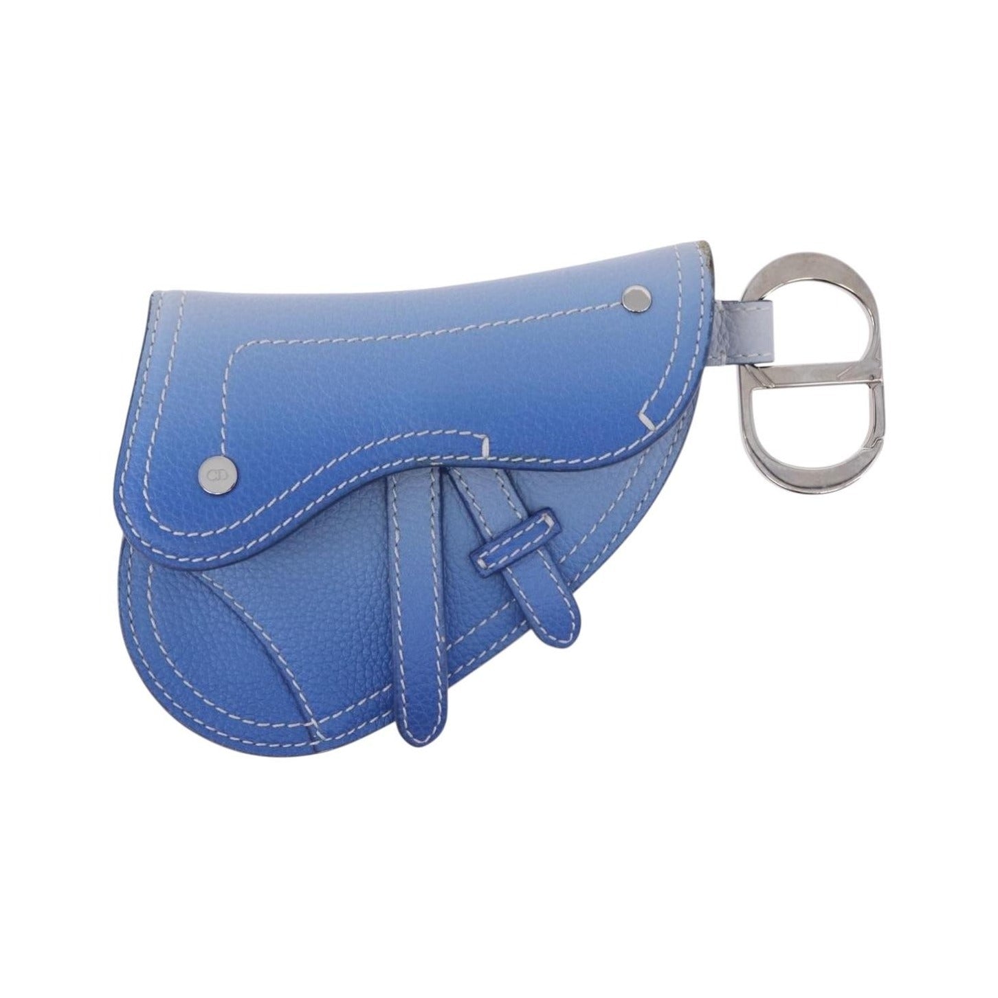 Christian Dior Saddle Wristlet Clutch Leather, Blue, Leather, Clutch