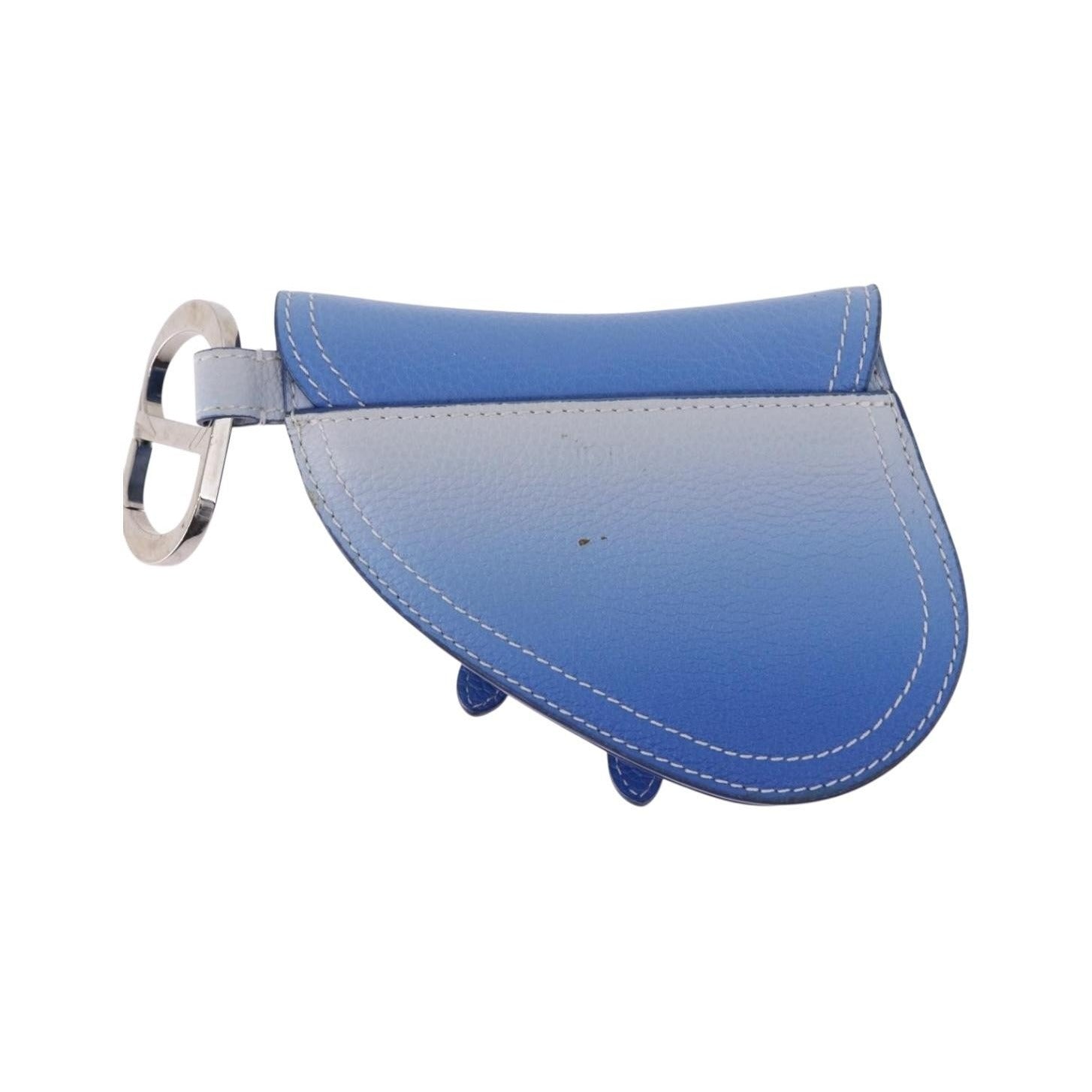 Christian Dior Saddle Wristlet Clutch Leather, Blue, Leather, Clutch