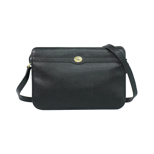 Christian Dior Shoulder Leather, Black, Leather, Shoulder Bag