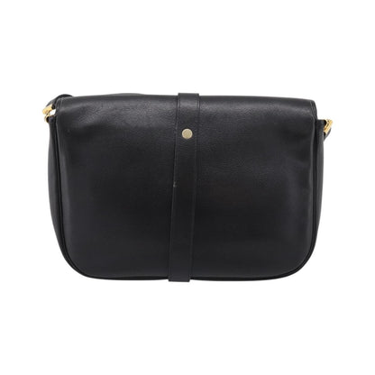 Christian Dior Shoulder Leather, Black, Leather, Shoulder Bag