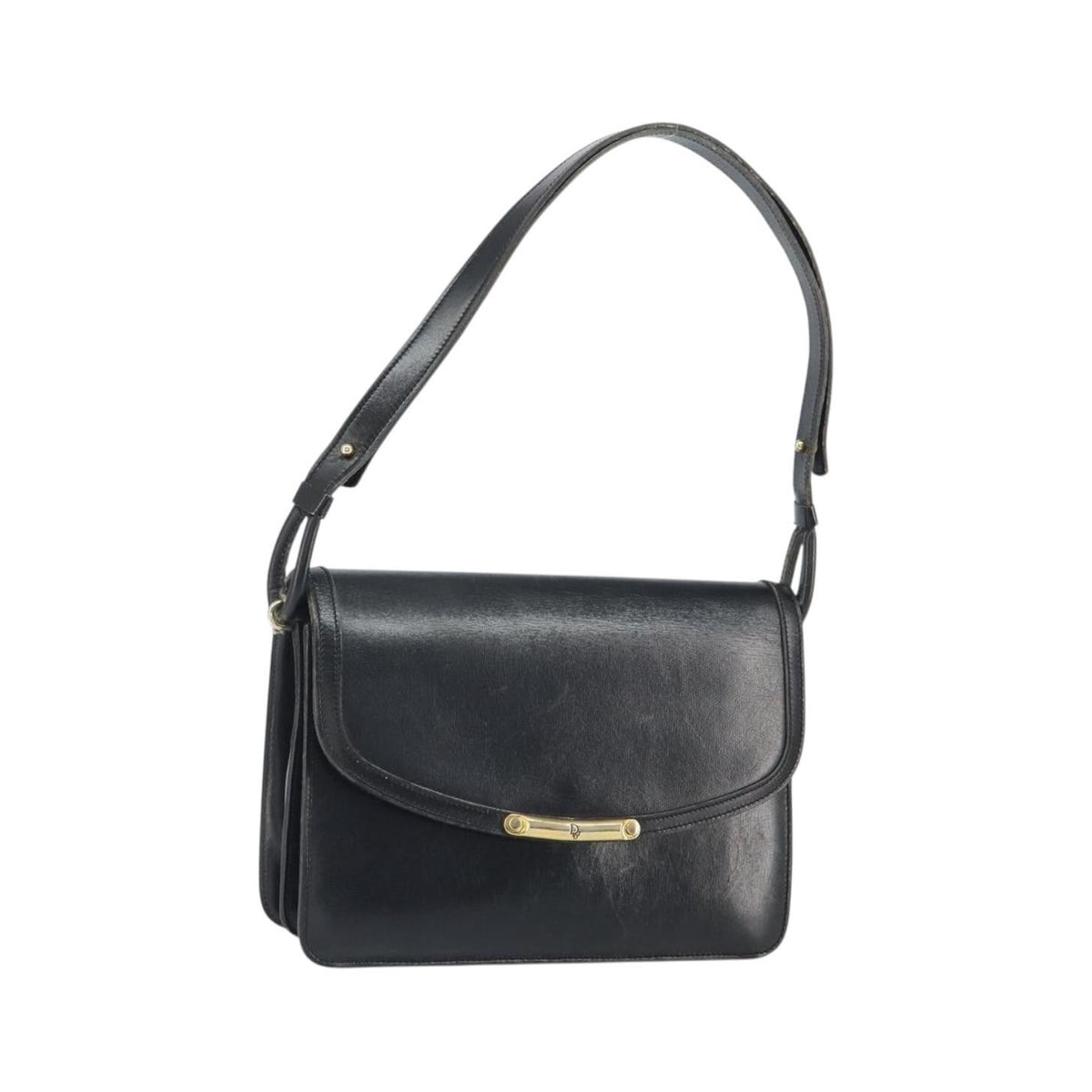 Christian Dior Shoulder Leather, Black, Leather, Shoulder Bag