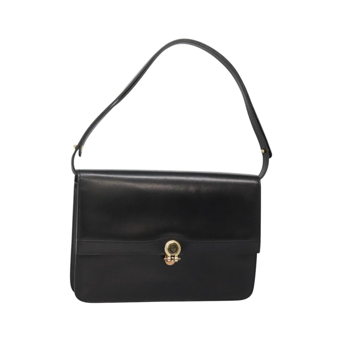 Christian Dior Shoulder Leather, Black, Leather, Shoulder Bag