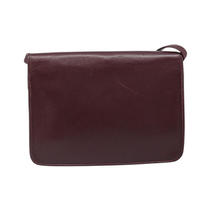 Christian Dior Shoulder Leather, Burgundy, Leather, Shoulder Bag