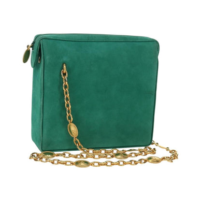 Christian Dior Shoulder Suede, Green, Suede, Shoulder Bag