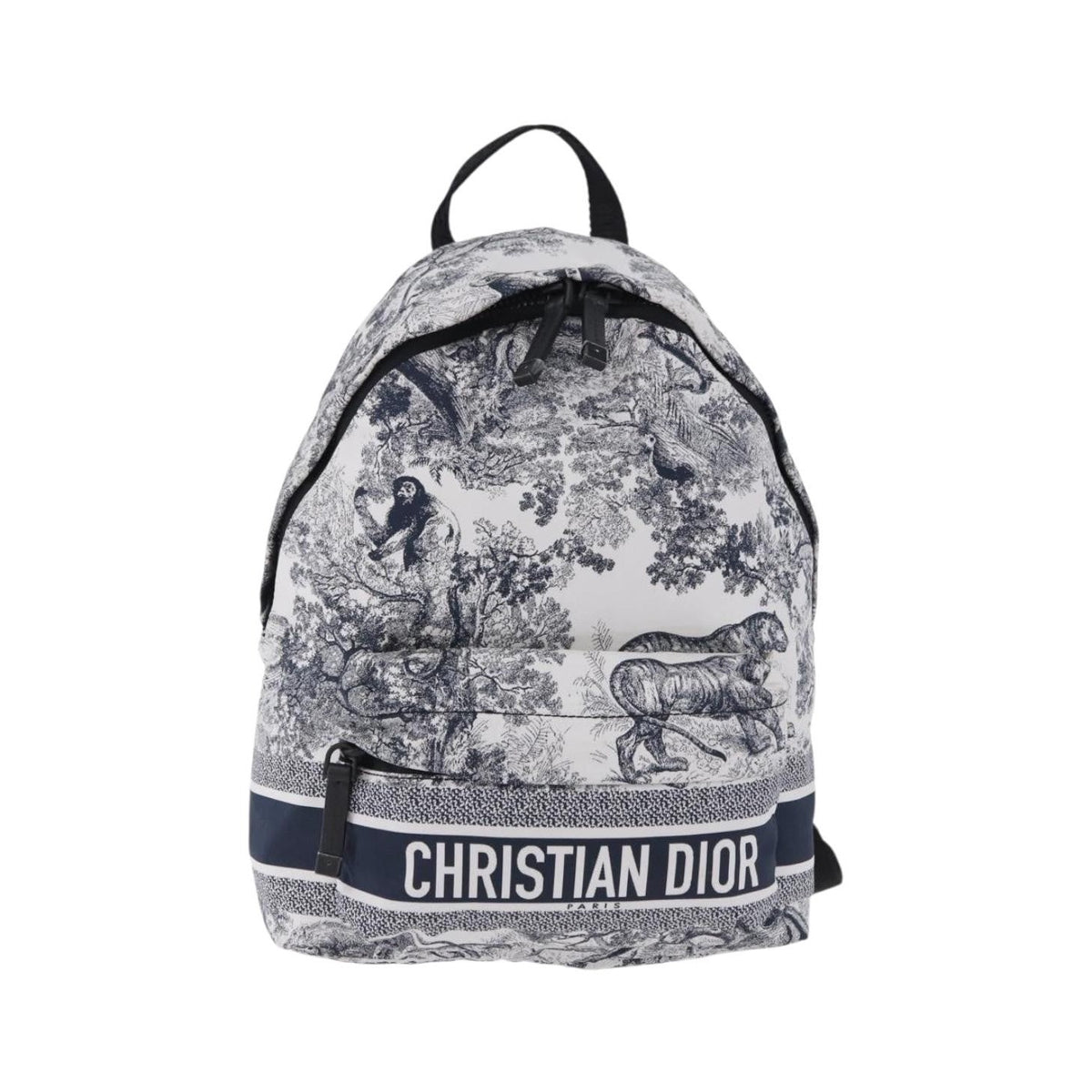 Christian Dior Toile De Jouy Travel Technical Fabric, Navy, Nylon, Backpack