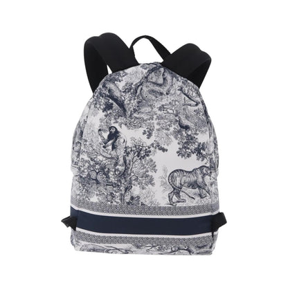 Christian Dior Toile De Jouy Travel Technical Fabric, Navy, Nylon, Backpack