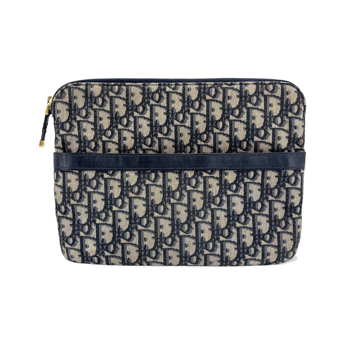 Christian Dior Travel Kit Oblique Canvas, Navy, Canvas, Toiletry Case