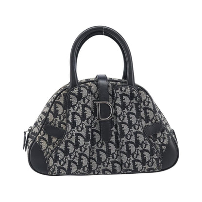 Christian Dior Trotter Double Saddle Canvas, Black, Canvas, Handbag