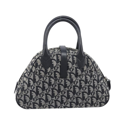 Christian Dior Trotter Double Saddle Canvas, Black, Canvas, Handbag