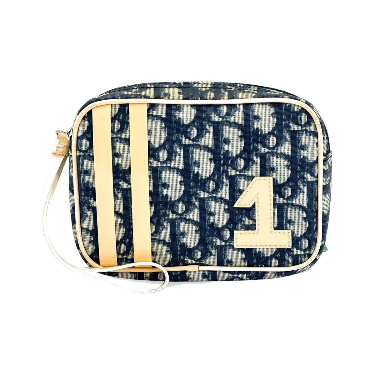 Christian Dior Trotter No. 1 Wristlet Pouch Trotter No. 1 Wristlet Pouch, Beige, Canvas, Clutch