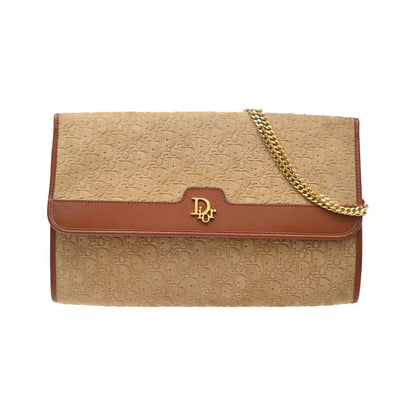Christian Dior Trotter shoulder bag Leather, Beige, Suede, Shoulder Bag