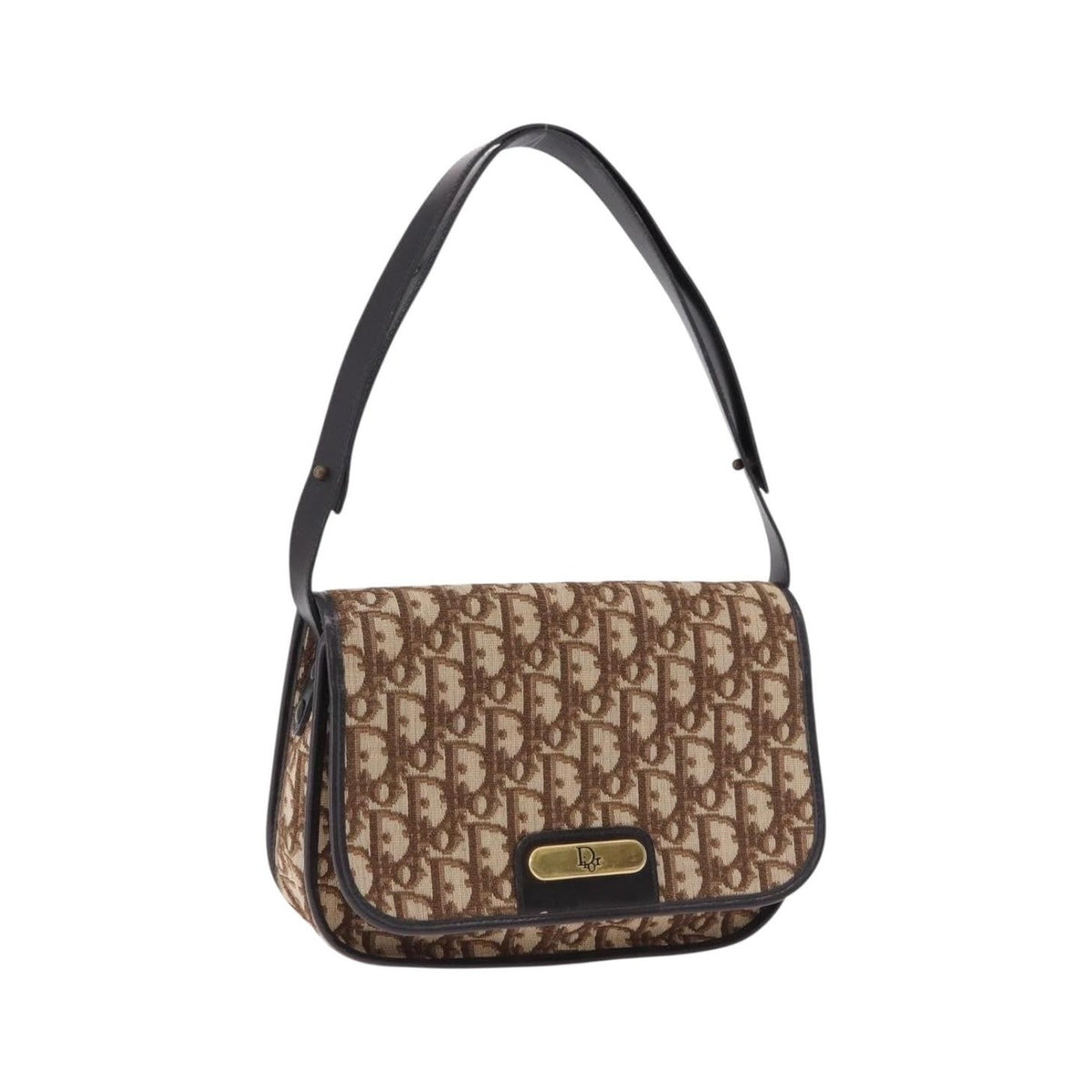 Christian Dior Trotter shoulder bag Sequins, Beige, Canvas, Shoulder Bag