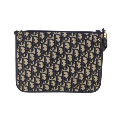 Christian Dior Trotter shoulder Canvas, Navy, Canvas, Handbag
