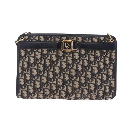 Christian Dior Trotter shoulder Canvas, Navy, Canvas, Handbag