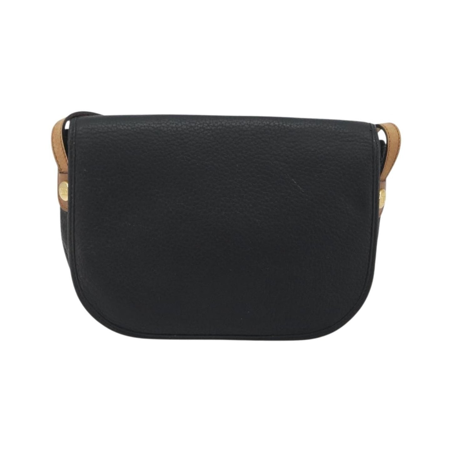 Christian Dior Vintage CD Flap Leather, Black, Leather, Shoulder Bag
