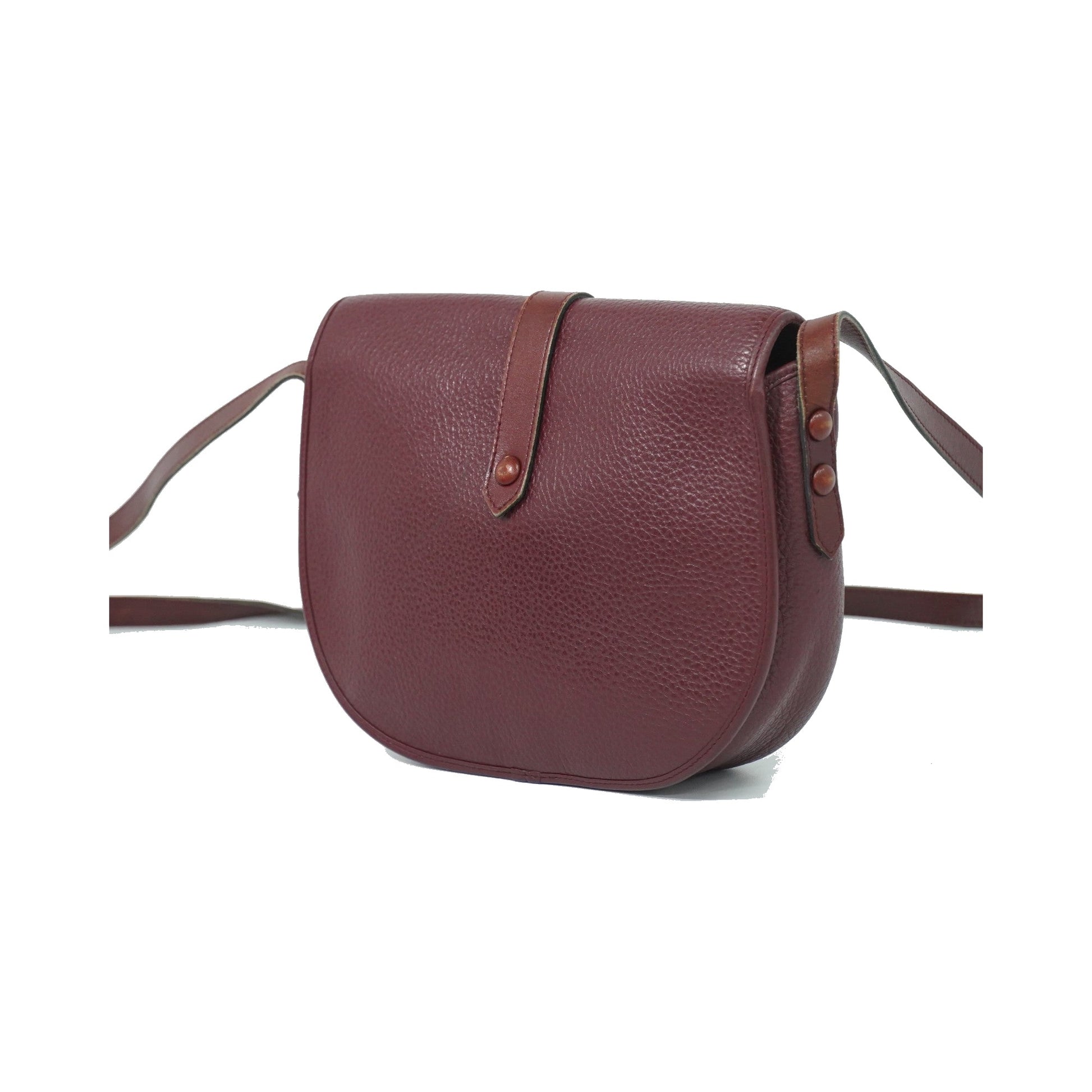 Christian Dior Vintage CD Flap Leather, Burgundy, Leather, Shoulder Bag