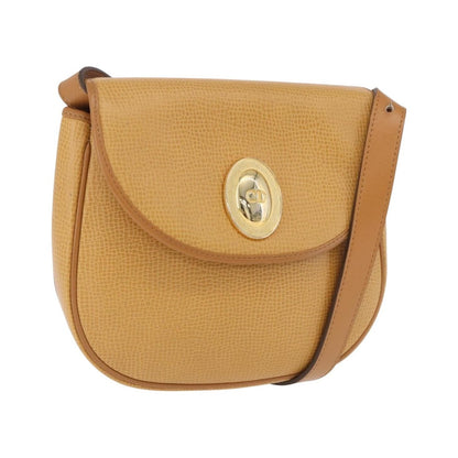Christian Dior Vintage CD Flap Leather, Beige, Leather, Shoulder Bag