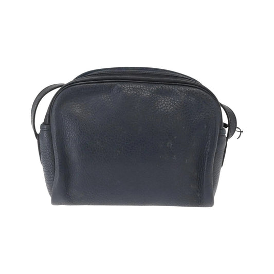 Christian Dior Vintage CD Logo Leather, Navy, Leather, Shoulder Bag