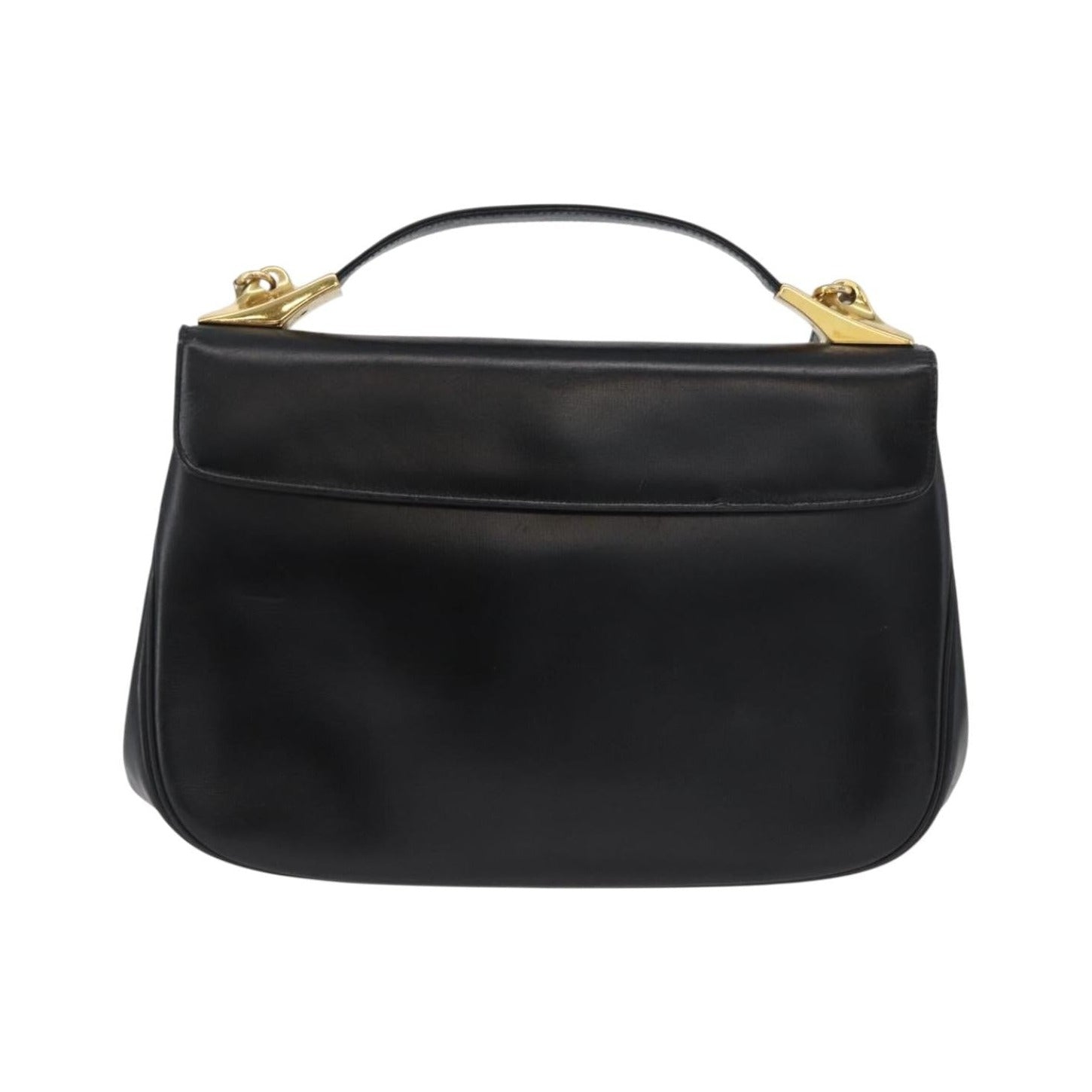 Christian Dior Vintage CD Logo Leather, Black, Leather, Shoulder Bag