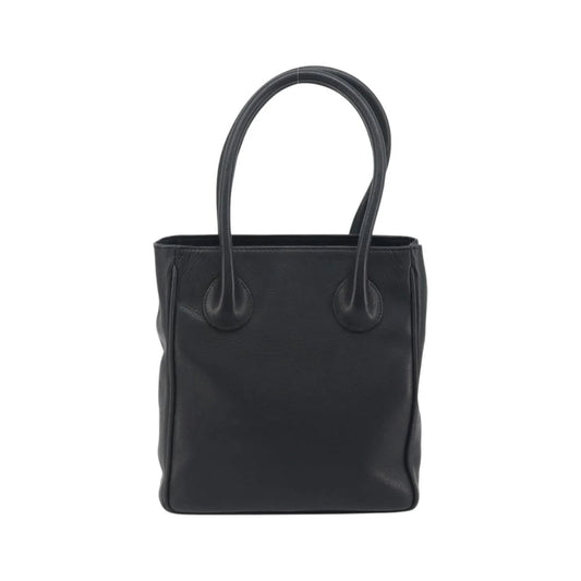 Christian Dior Vintage CD Logo Tote Leather, Black, Leather, Handbag