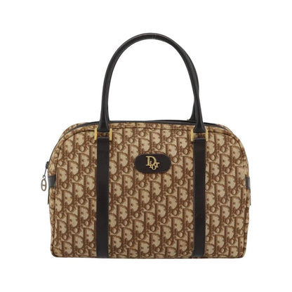 Christian Dior Vintage CD Trotter Canvas, Brown, Canvas, Handbag