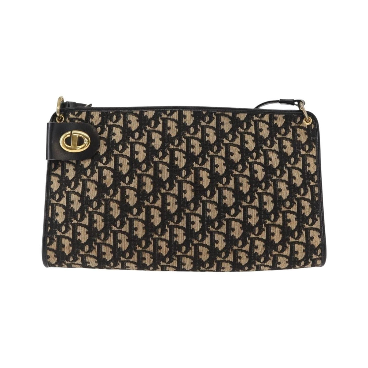 Christian Dior Vintage CD trotter Canvas, Black, Canvas, Shoulder Bag