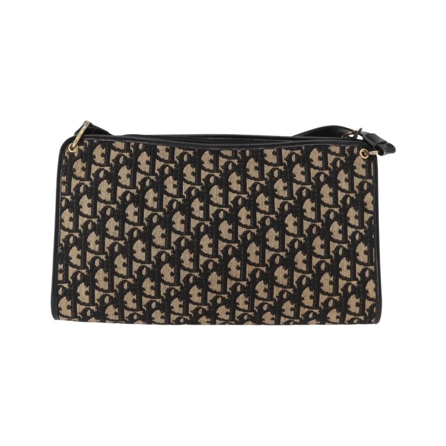 Christian Dior Vintage CD trotter Canvas, Black, Canvas, Shoulder Bag