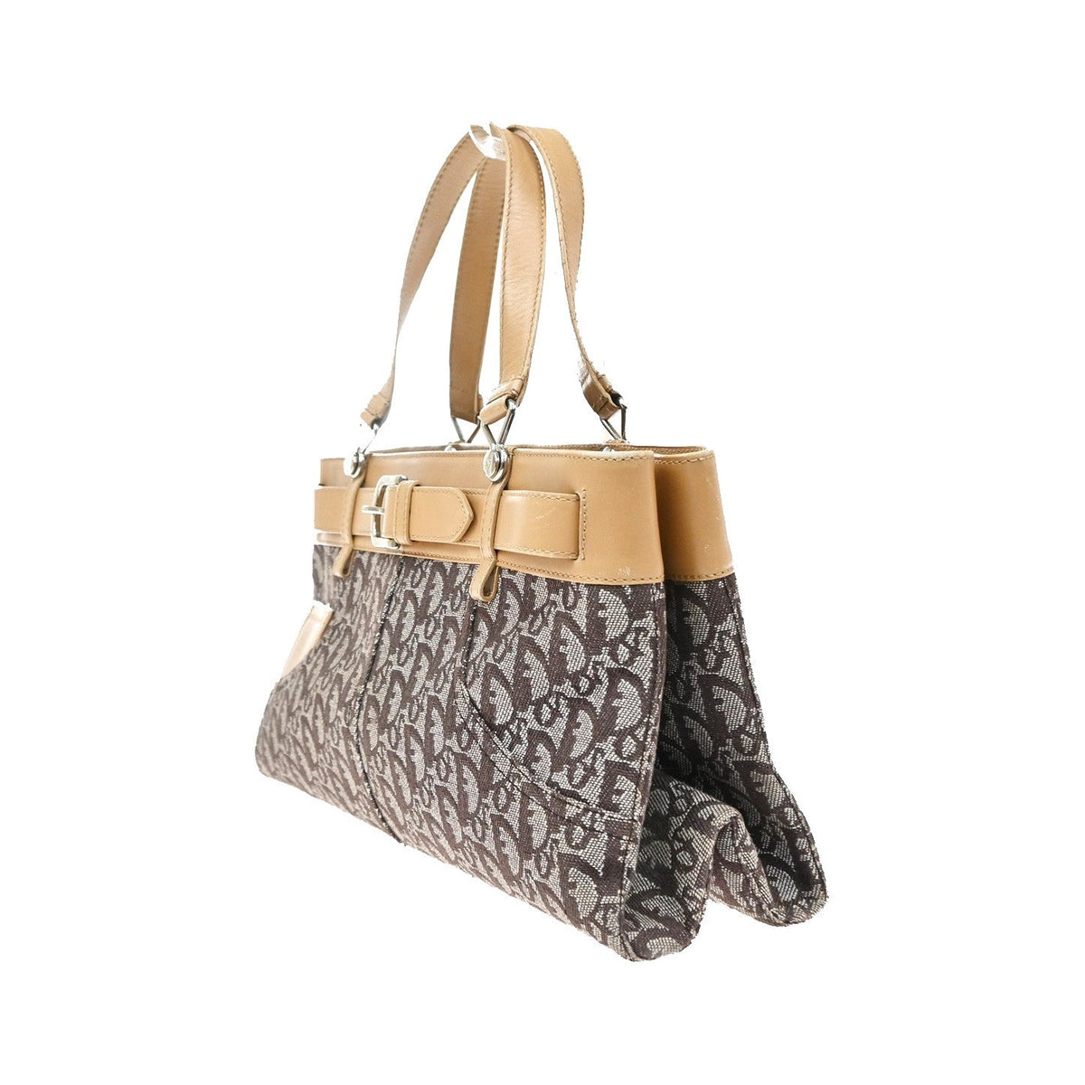 Christian Dior Vintage CD trotter Canvas, Brown, Canvas, Shoulder Bag