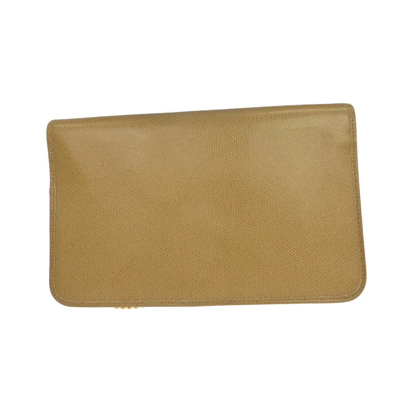 Christian Dior Vintage Chain Flap Leather, Beige, Leather, Shoulder Bag