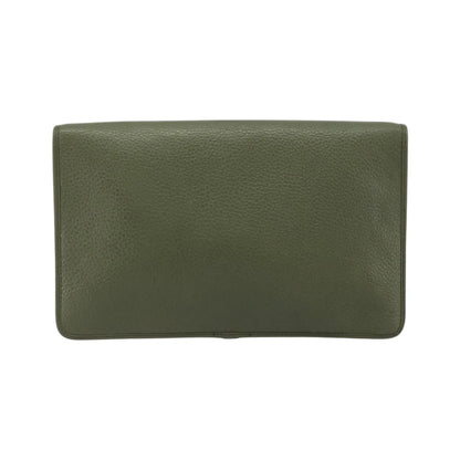 Christian Dior Vintage Chain Flap Leather, Green, Leather, Shoulder Bag