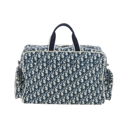 Christian Dior Vintage Girly Boston Diorissimo Canvas, Navy, Canvas, Handbag
