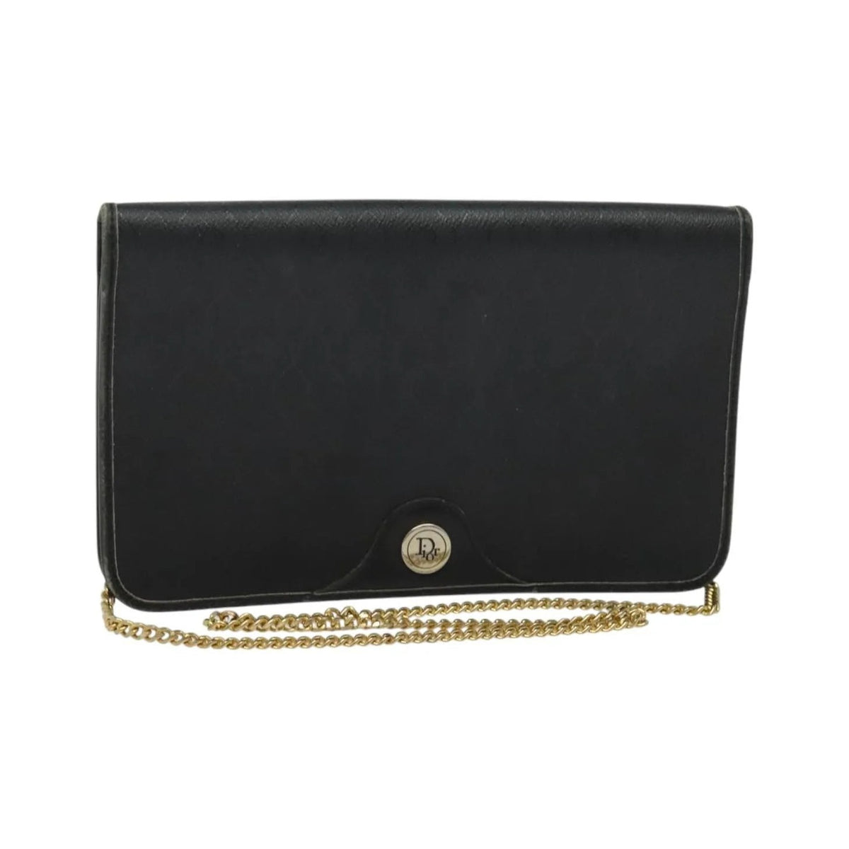 Christian Dior Vintage Honeycomb Canvas, Black, Canvas, Shoulder Bag