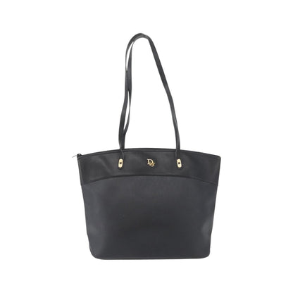 Christian Dior Vintage Honeycomb Canvas, Black, PVC, Shoulder Bag
