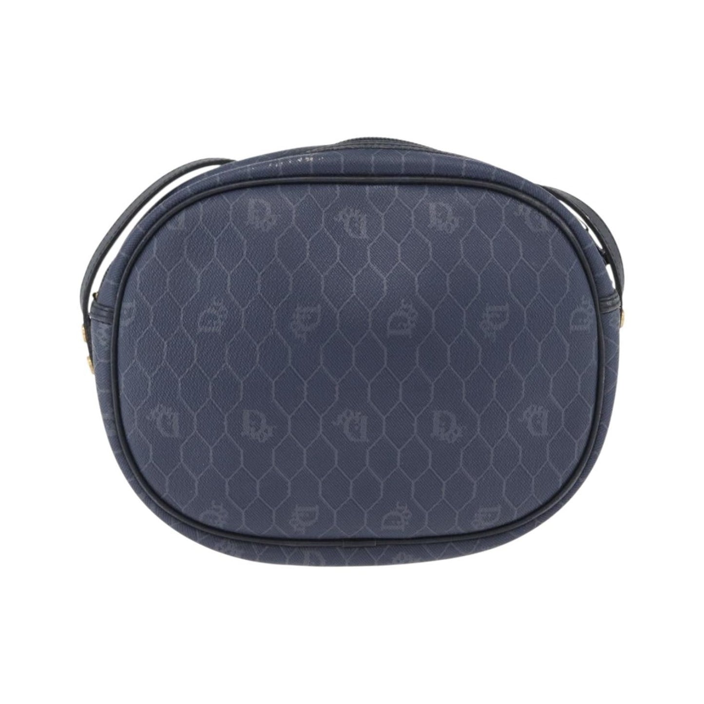 Christian Dior Vintage Honeycomb Canvas, Navy, Canvas, Shoulder Bag
