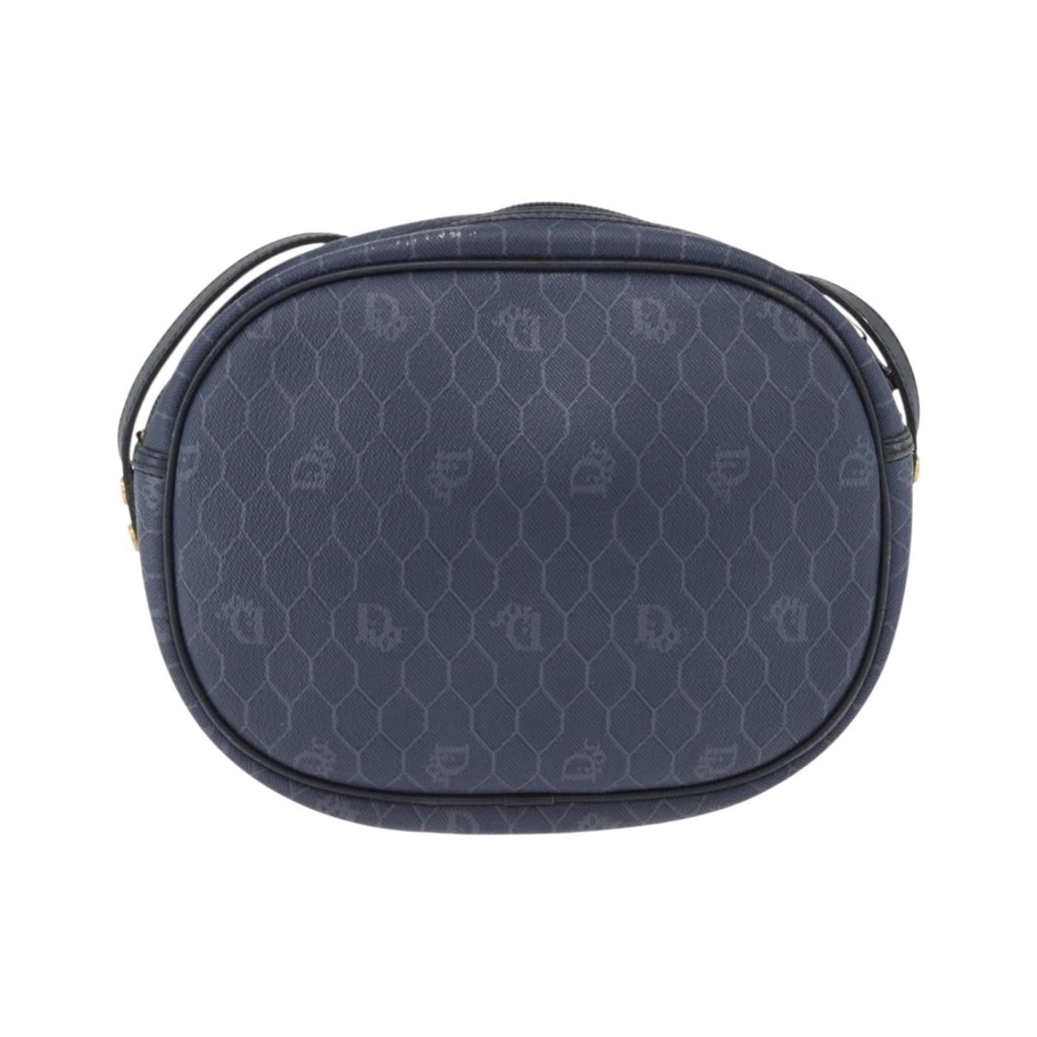 Christian Dior Vintage Honeycomb Canvas, Navy, Canvas, Shoulder Bag