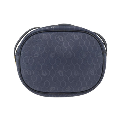 Christian Dior Vintage Honeycomb Canvas, Navy, Canvas, Shoulder Bag