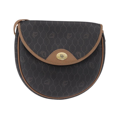 Christian Dior Vintage Honeycomb Canvas, Black, Canvas, Shoulder Bag