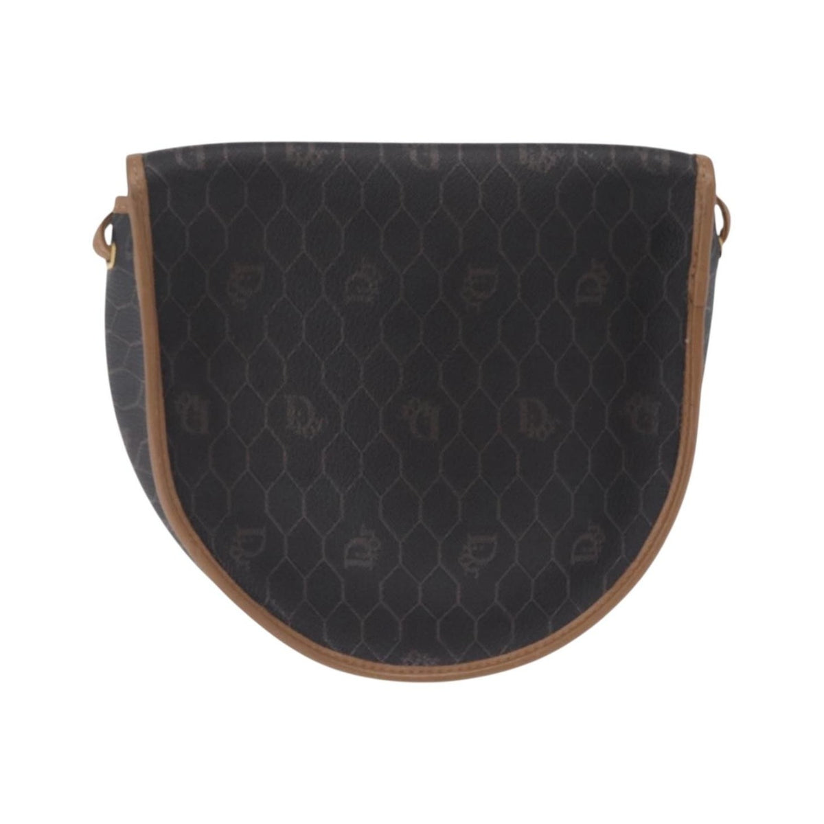 Christian Dior Vintage Honeycomb Canvas, Black, Canvas, Shoulder Bag