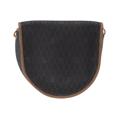 Christian Dior Vintage Honeycomb Canvas, Black, Canvas, Shoulder Bag