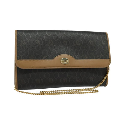 Christian Dior Vintage Honeycomb chain Canvas, Black, Canvas, Shoulder Bag