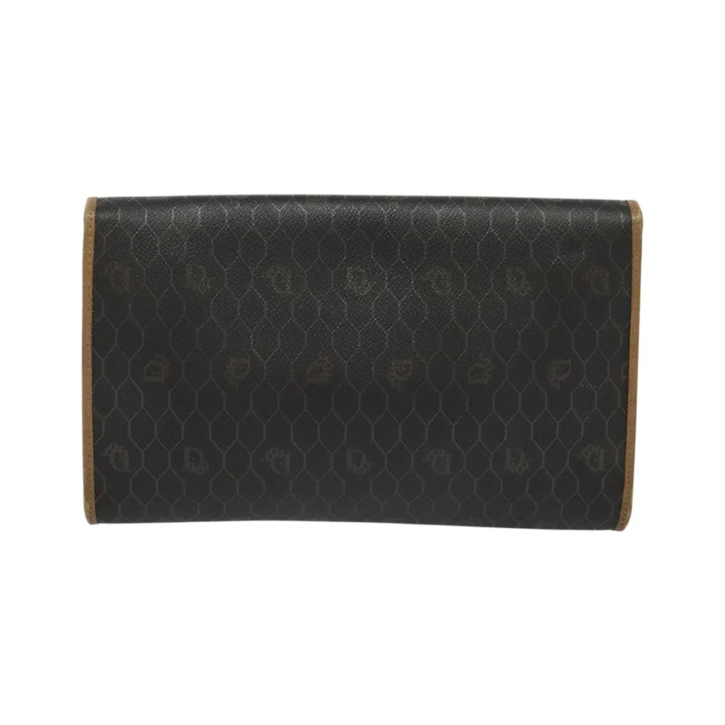 Christian Dior Vintage Honeycomb chain Canvas, Black, Canvas, Shoulder Bag