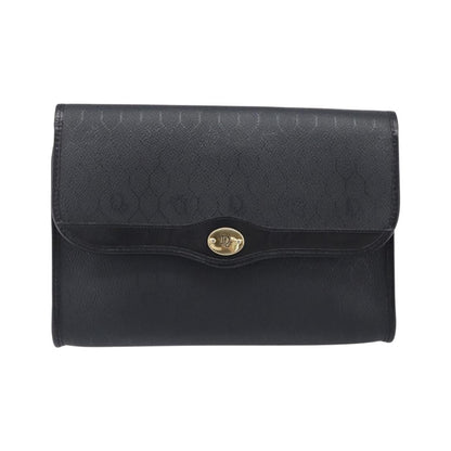 Christian Dior Vintage Honeycomb chain Canvas, Black, Canvas, Shoulder Bag
