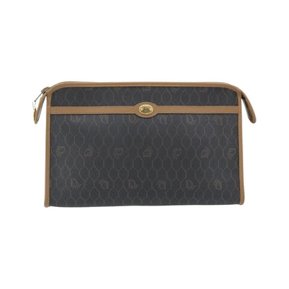 Christian Dior Vintage honeycomb clutch Canvas, Black, Canvas, Clutch