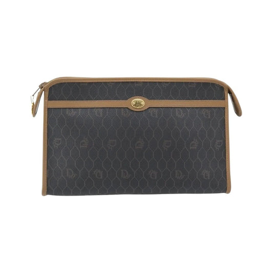 Christian Dior Vintage honeycomb clutch Canvas, Black, Canvas, Clutch